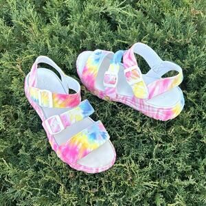 Skechers Women's Cali Gear‎ D'Lite 2.0 Molded 3-Strap Luxe Foam Sandals Size 10